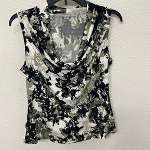 Sleeveless floral blouse